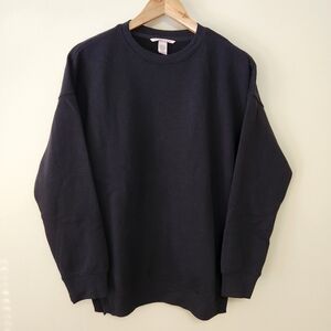 Victoria's Secret Fleece Crewneck Split Hem Sweatshirt - S